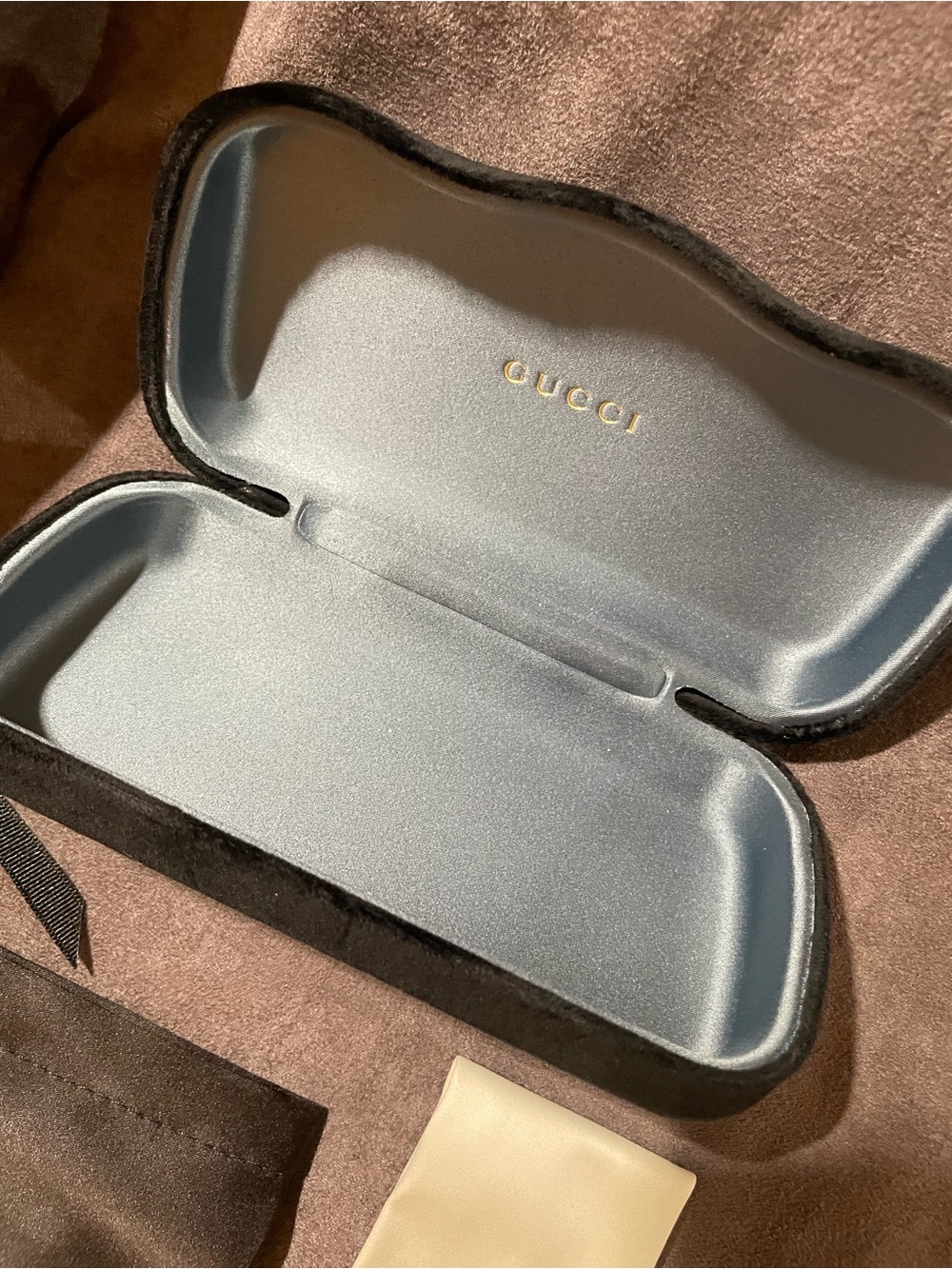 Gucci Black Velvet Glasses Case